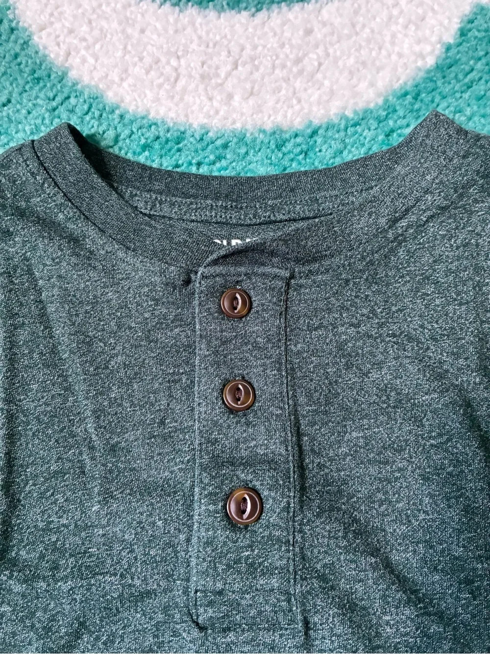 Old Navy Softest Long-Sleeve Henley T-Shirt (Forest Green) Size 8